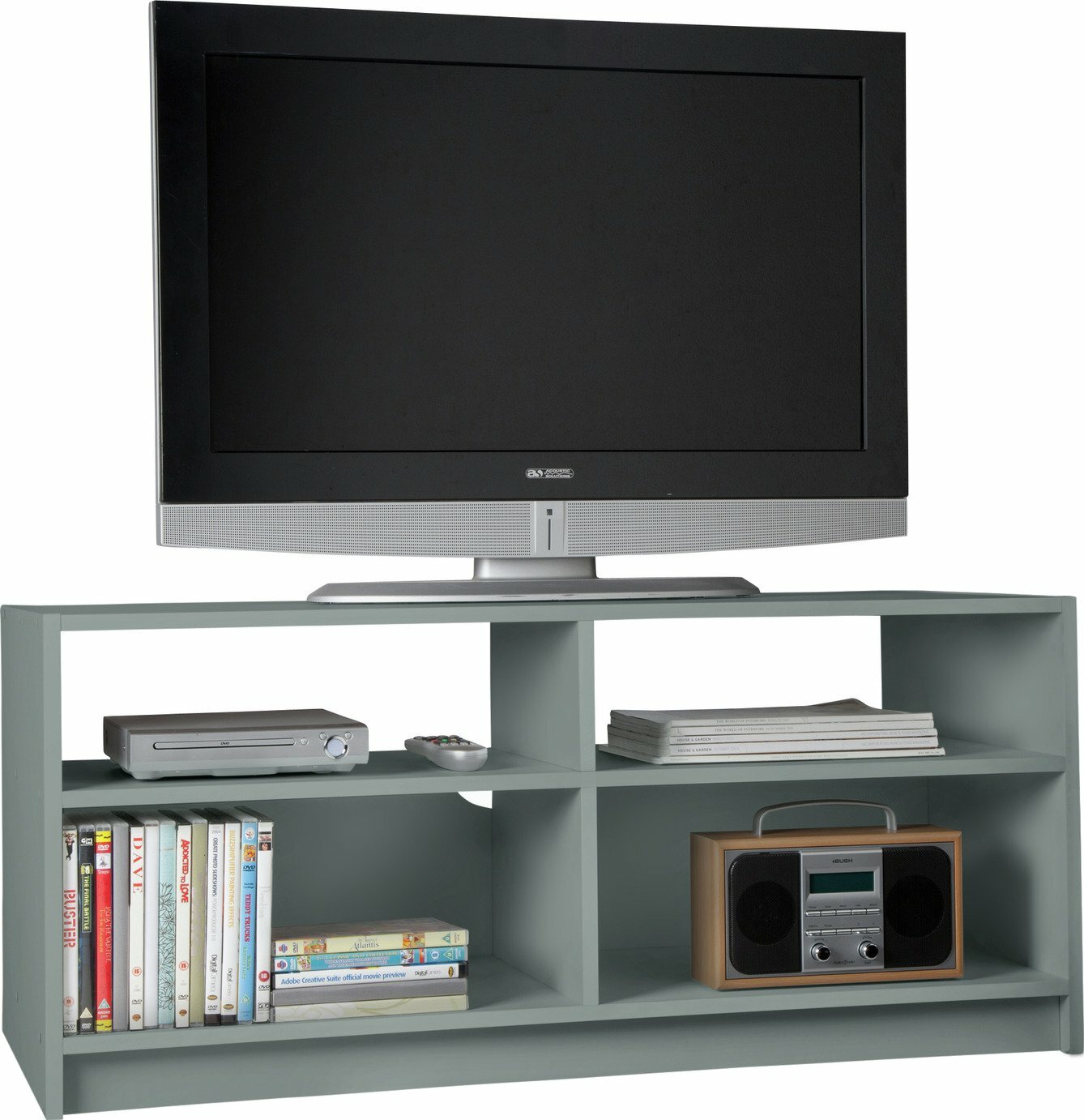 Maine Modular TV Unit - Grey | Grey TV Stand Cabinet Storage Media Unit Modern