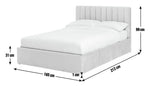Pandora Kingsize End Lift Ottoman Bed - Grey