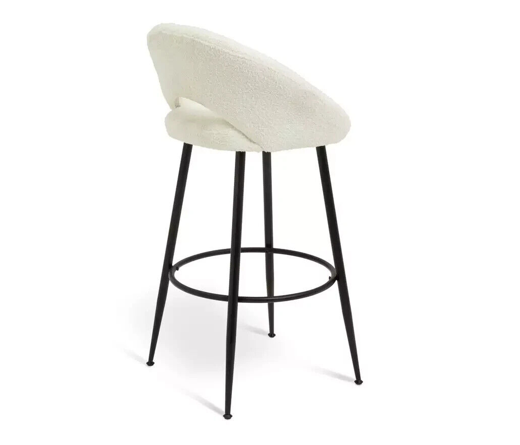 Habitat Hermione Boucle Bar Stool - Cream