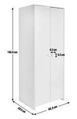 Habitat Juno 2 Door Wardrobe - White ( B Grade 54801 - 54802 )