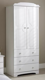 Nordic 2 Door 3 Drawer Wardrobe - White (B Grade)