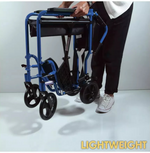 Aidapt Blue Folding Compact Aluminium Transport Wheelchair VA172BLUE