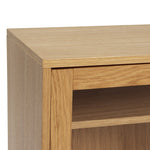 Cornelia 2 Door Glass Short Display Cabinet -Natural | Wonderfully Rustic Piece