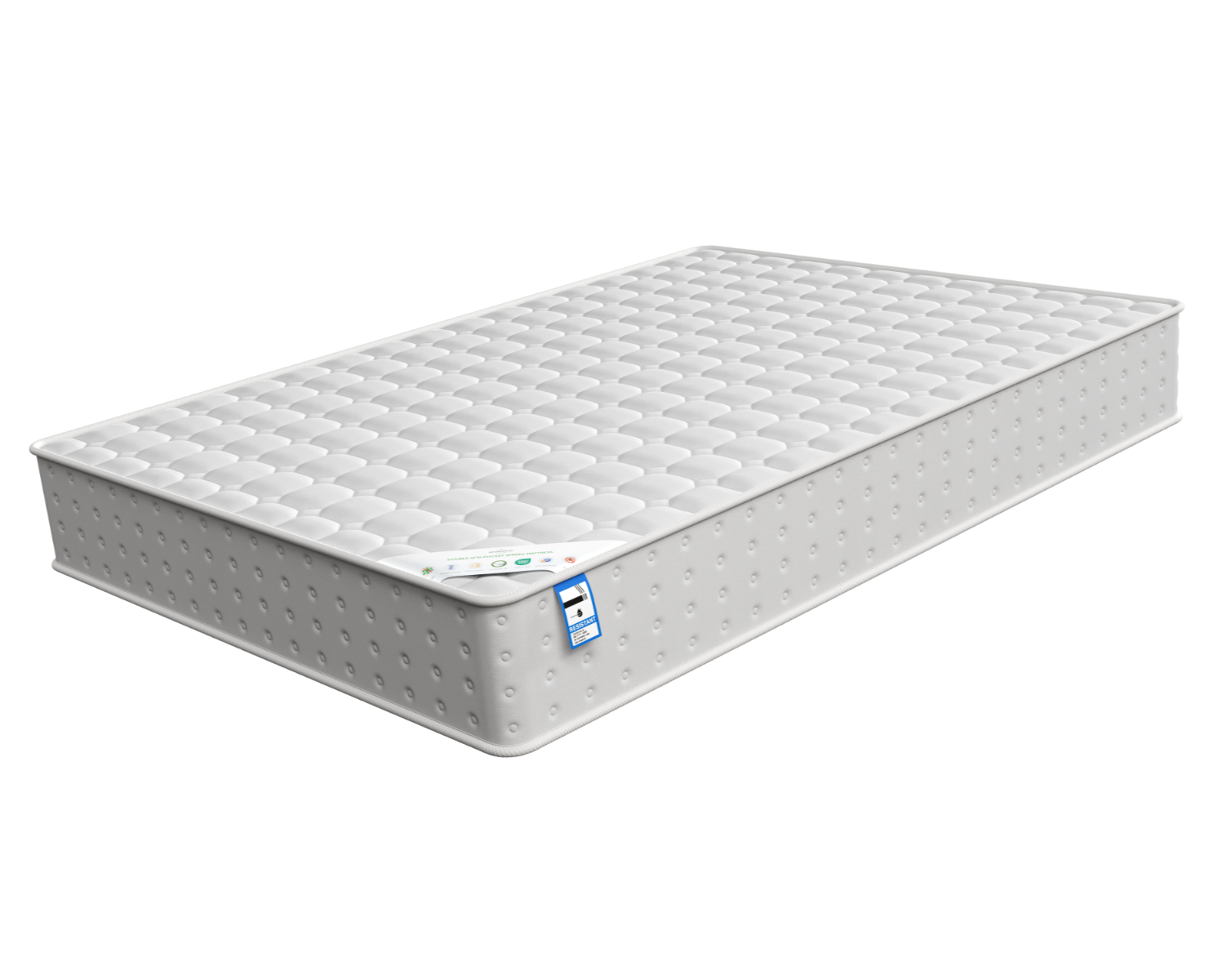 Yani Double Metal Bed Frame - Black - With Double 1000 Pocket Sprung Mattress