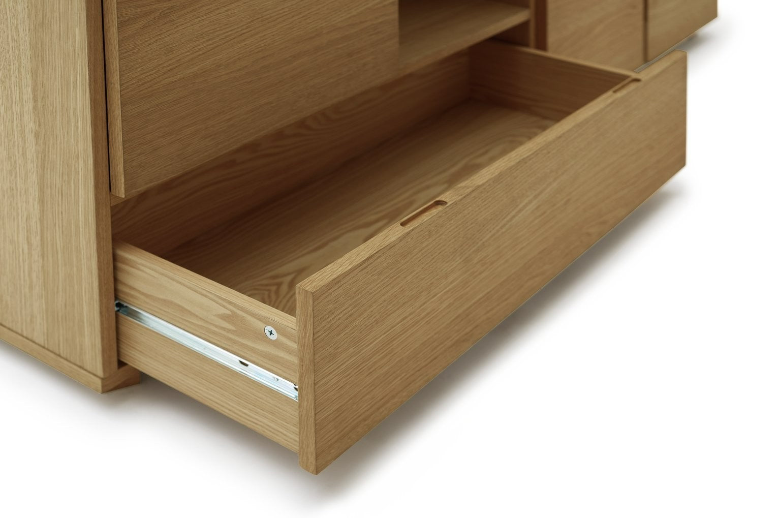 Block 1 Drawer Oak Sideboard - Natural | Block Collection Wooden Cabinet