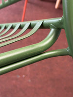 Indu 2 Seater Metal Garden Bench - Green (S)