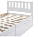 Habitat Ronnie Single Bed Frame and Drawer - White | Sturdy Bed for Kids Adults