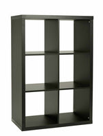 Habitat Squares Plus 6 Cube Storage Unit - Black | Modern Organizer Home Office