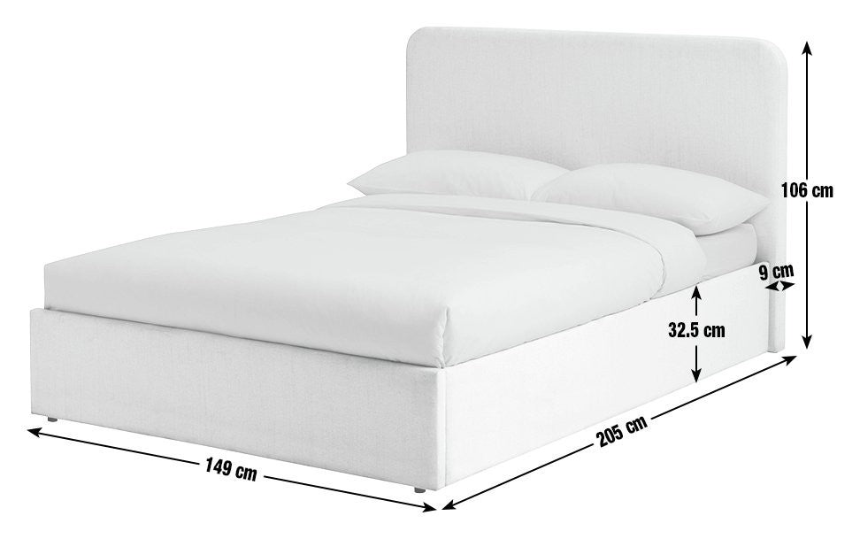 Chadwell Double End Lift Ottoman Bed - Natural | Gas lift mechanism bed
