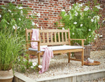 Newbury 2 Seater Wooden Garden Bench - Light Wood