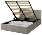 Home Heathdon Kingsize End Lift Ottoman Bed - Silver | Convenient Bed Storage