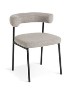 Oakie Pair of Fabric Dining Chair - Grey | Soft Upholstered Comfort