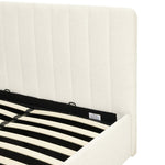 Home Pandora Double End Lift Ottoman Bed - White | Luxury Bedroom Upgrade