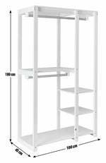 Open Decorative Wardrobe Unit - White