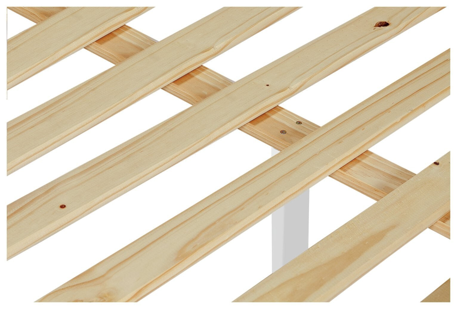 Aspley Kingsize Wooden Bed Frame - White (S)