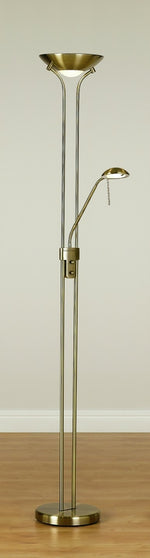 Father & Child Uplighter Floor Lamp - Brass|Living Room Reading Light Stand Lamp