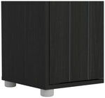 GFW Bideford 2 Door Shoe Storage Cabinet - Black | Footwear Storage Solution