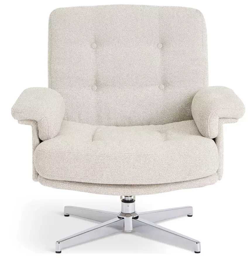 Dawson Fabric Swivel Chair Natural | Accent Lounge Armchair Furniture