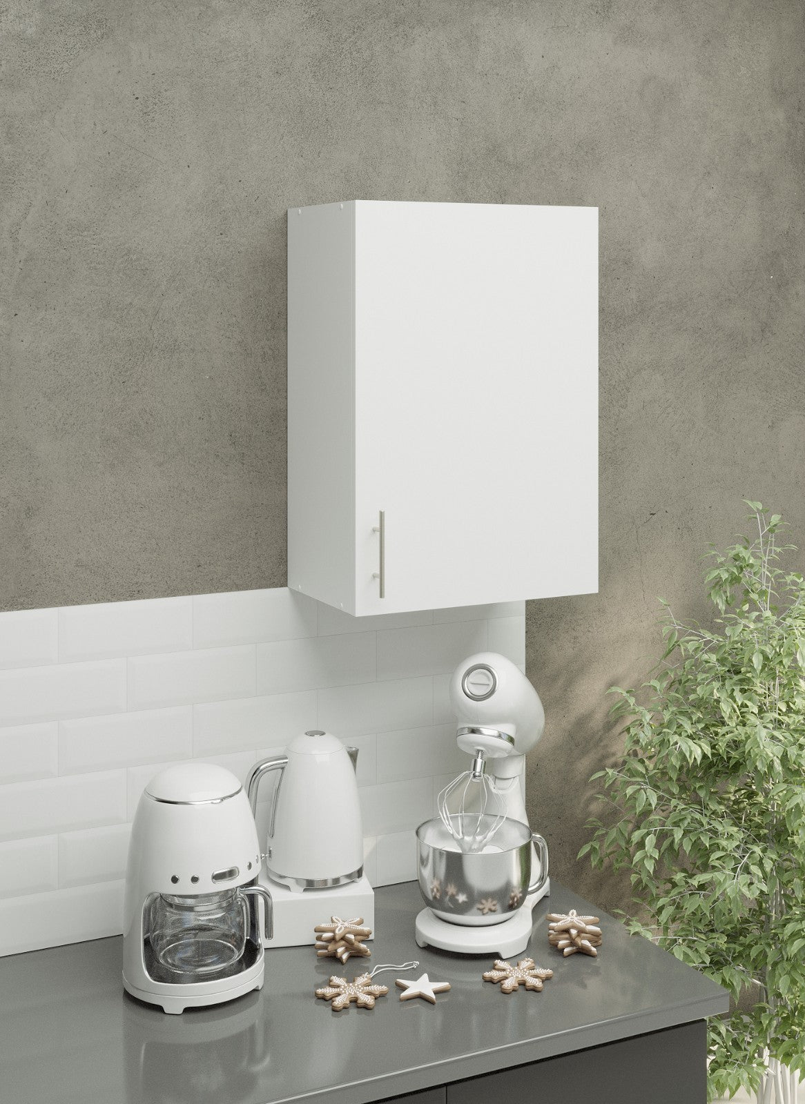 JD Greta Kitchen Wall Unit 500mm Kitchen Cabinet - White Matt (A-)