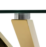 Home Alice 4 Seater Dining Table - Gold