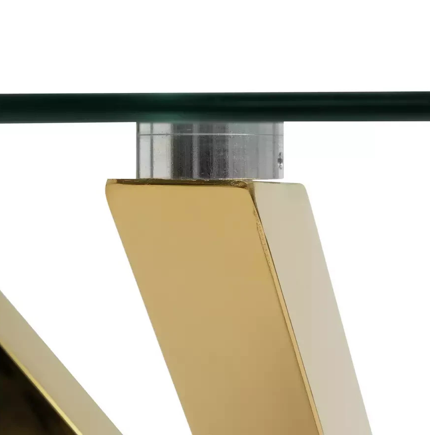 Home Alice 4 Seater Dining Table - Gold