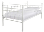 Home Abigail Single Metal Bed Frame - White | metal single bed