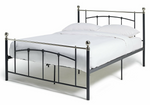 Home Yani Kingsize Metal Bed Frame Black | Sturdy Durable Mattress Support Base