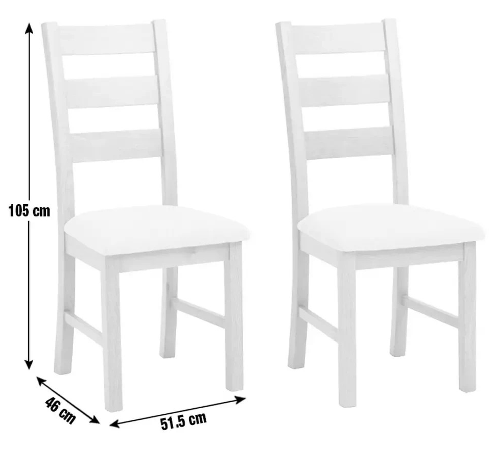 Ashwell Pair of 2 Oak Dining Chairs - Natural (B Grade)