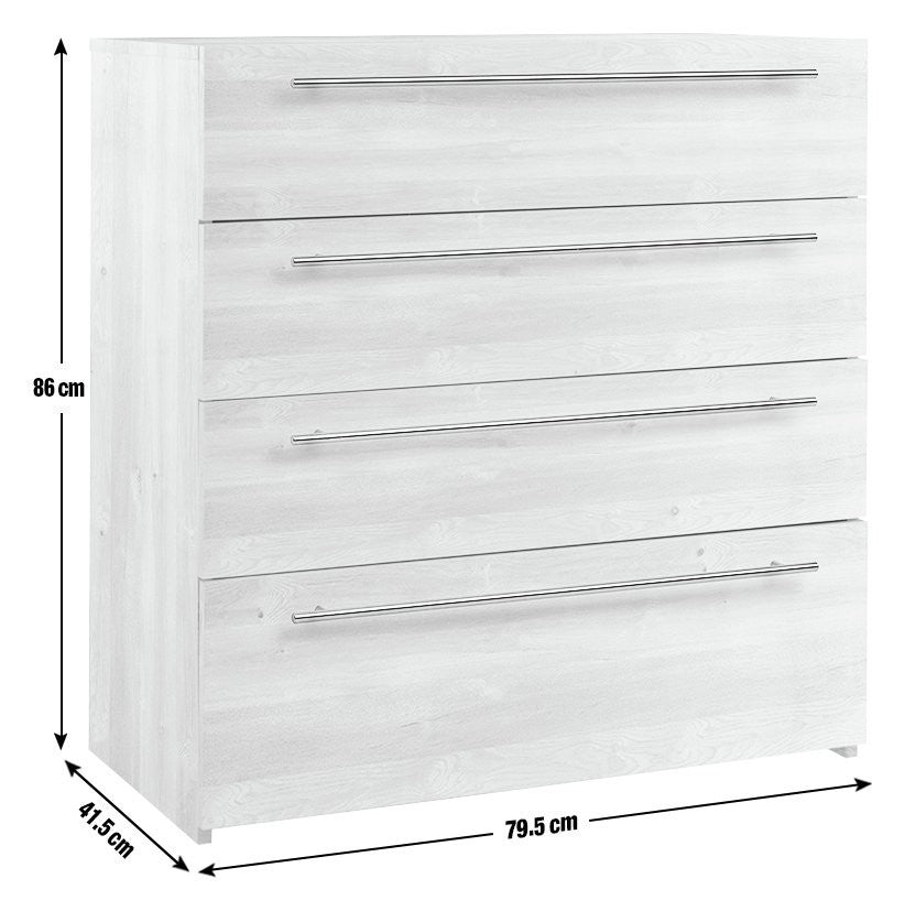 Atlas 4 Drawer Chest - Oak | Organized Clothing Space