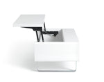 Home Sleigh Gloss Gas Lift Coffee Table - White | Practical Lift Mechanism