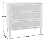 Monica 3 Drawer Chest - Grey