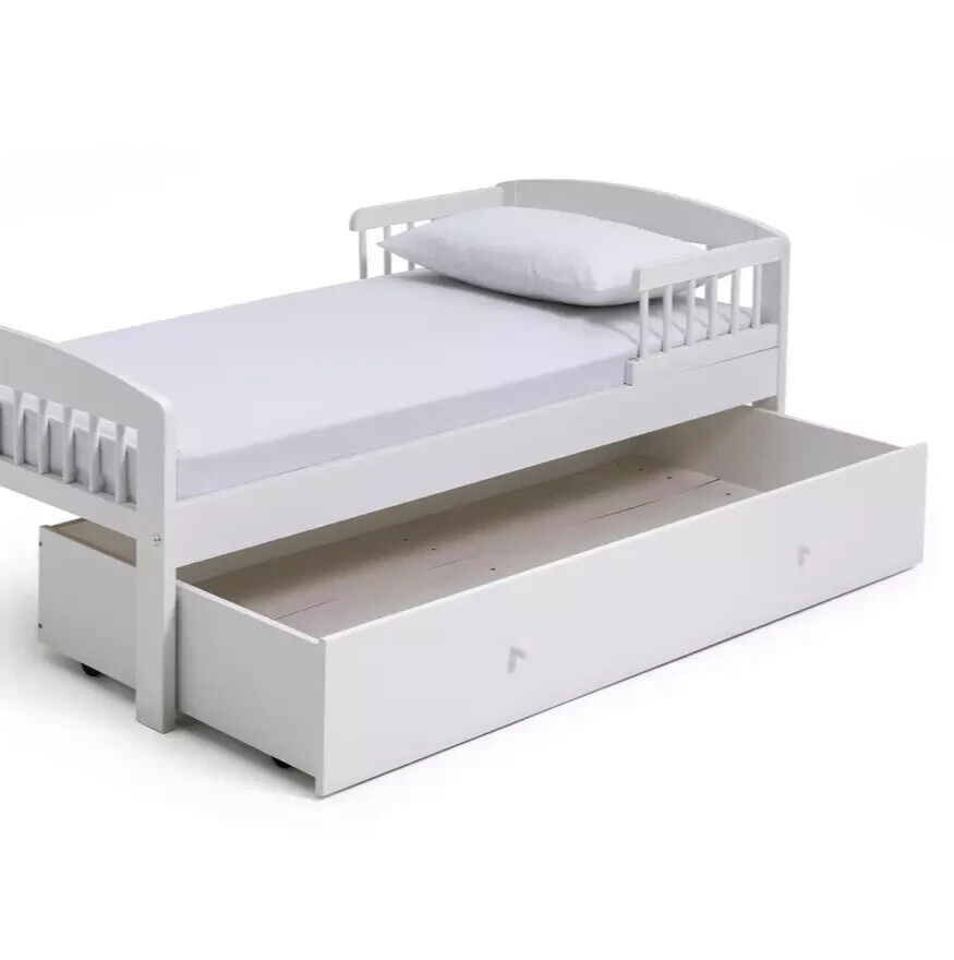 Jesse Toddler Bed With Drawer - White ( B Grade 19056 )