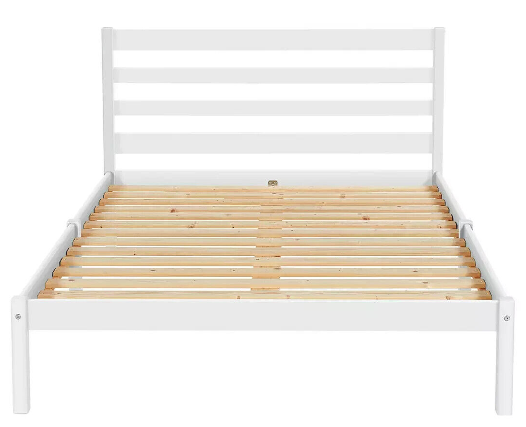 Kaycie Double Wooden Bed Frame - White ( B Grade 24071 -24077 )