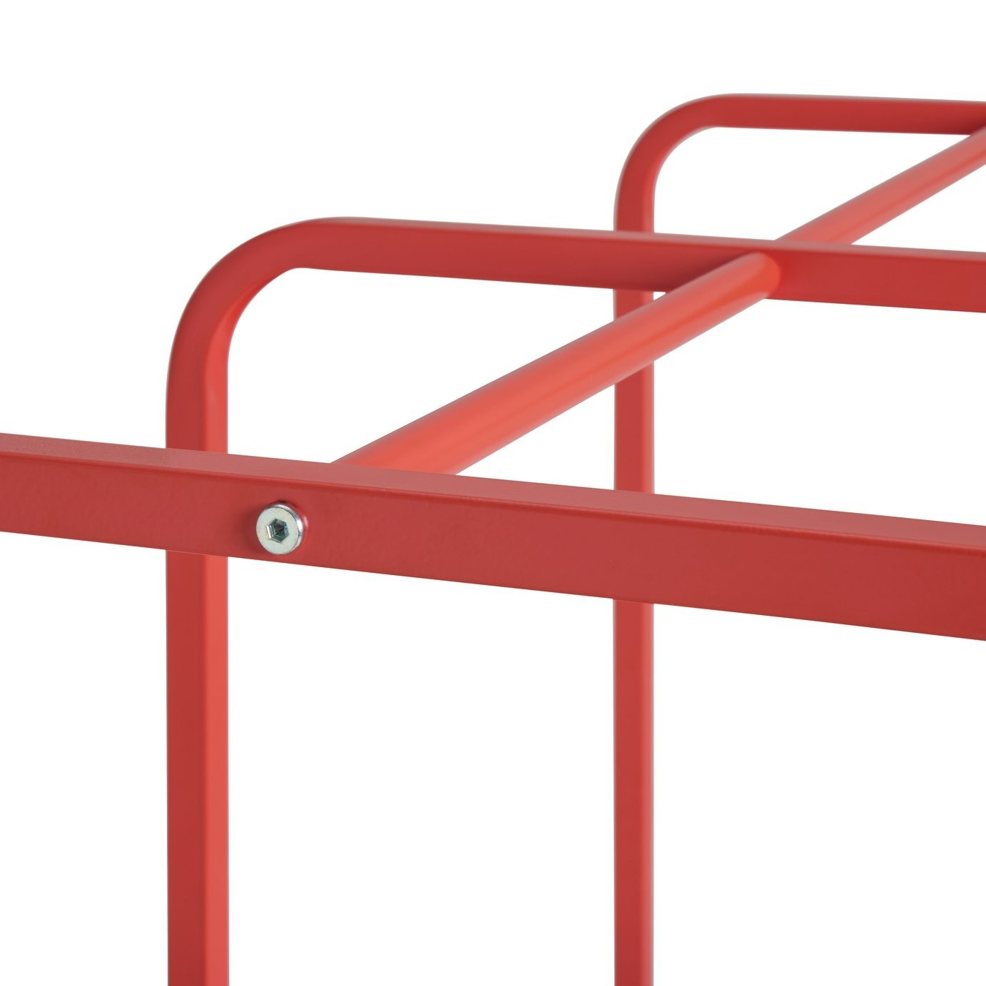 Lorelei Rail With Shelves - Red | Double clothes rail and shelving unit