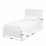 Chadwell Single Storage Bed Frame Natural | Wooden Bedroom Bed with Storage