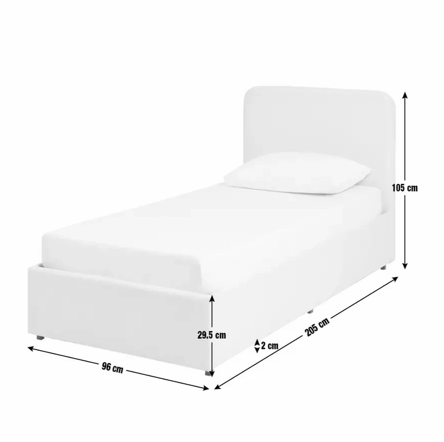 Chadwell Single Storage Bed Frame Natural | Wooden Bedroom Bed with Storage