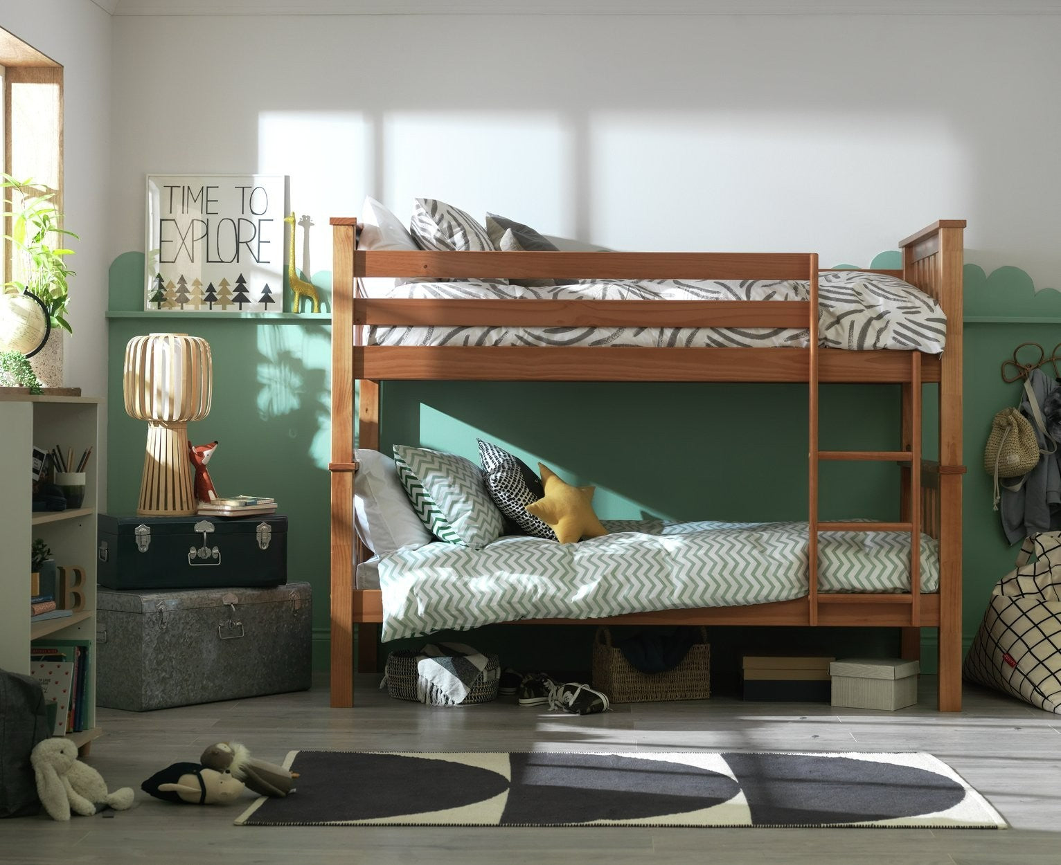 Heavy Duty Detachable Bunk Bed Frame - Pine | Space Saving Sleep Solution