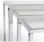 Home Boutique Nest of 3 Tables Marble Effect | Living Room Side Tables Set