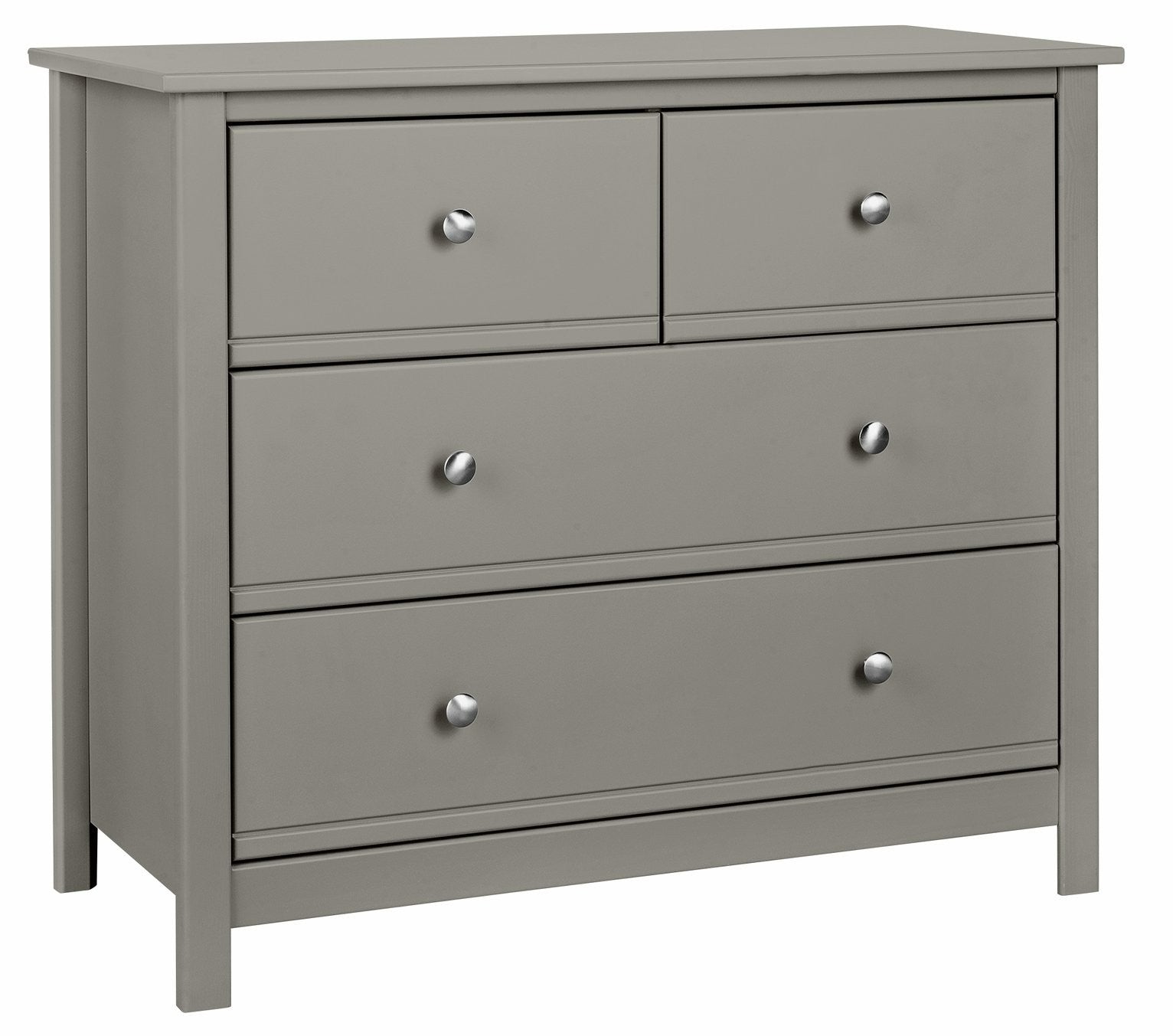 Brooklyn 4 Drawer Chest- Grey | Grey dresser