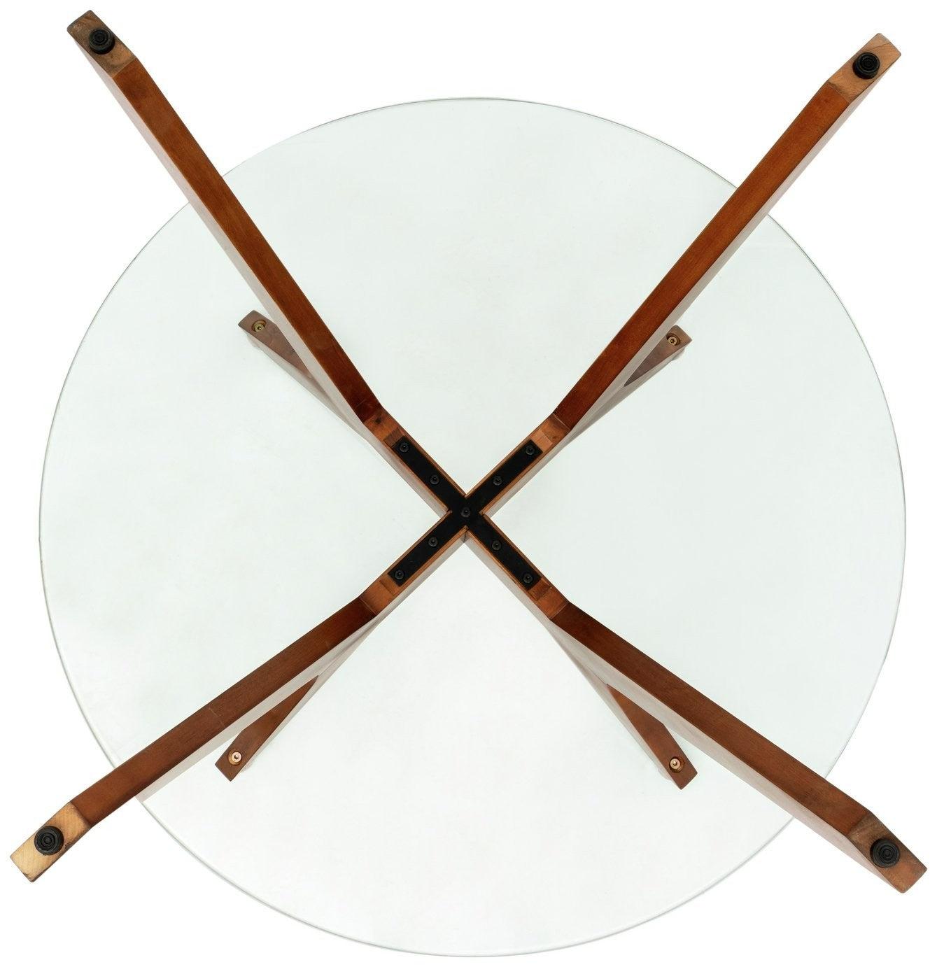 Zela Glass 4 Seater Dining Table - Walnut | Chic Mealtime Setup