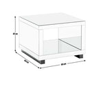 Habitat Sylvie Mirrored Coffee Table - White | Modern Living Room Furniture