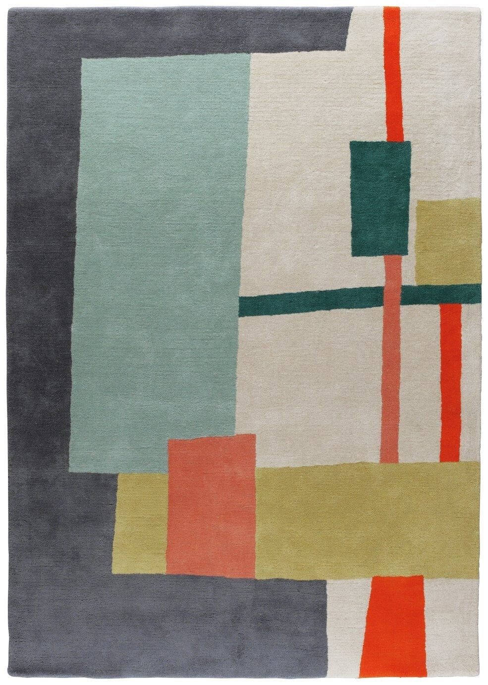 Habitat Quentin Abstract Wool Shaggy Rug - 200x140cm