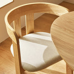 Janie Solid Wood Dining Chair - Oak | Ergonomic Comfortable Sitting Experience