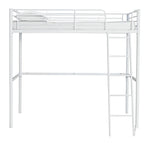 Home Riley High Sleeper Metal Bed Frame - White | Modern Teen Interior