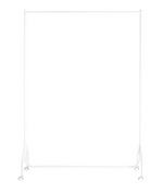 Home Heavy Duty Single 4 Feet Clothes Rail White | Garment Hanging Rail Clothes 