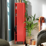 Habitat Tall 1 Door 4 Shelf Locker -Red