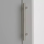 Munich Panelled 1 Door Wardrobe Grey | Bedroom Tall Storage Furniture Unit