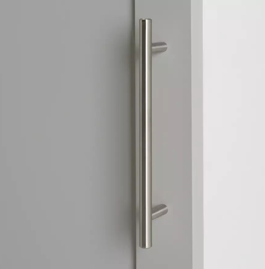 Munich Panelled 1 Door Wardrobe Grey | Bedroom Tall Storage Furniture Unit
