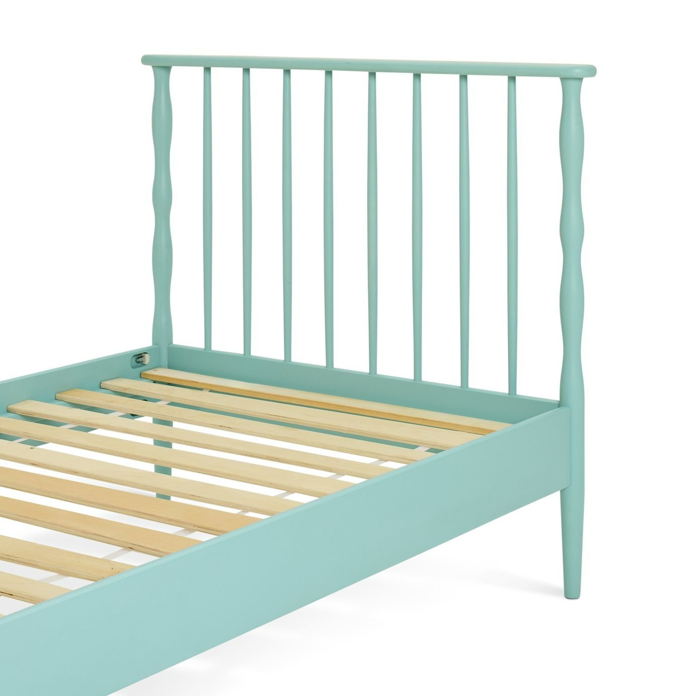 Kids Thea Spindle Single Bed Frame - Duck Egg Blue | Childrens Bedroom Furniture