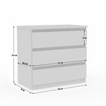 Jenson 3 Drawer Chest - Matte White | Bedroom storage unit white